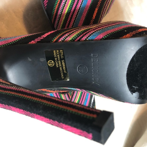 COPY - Multi color platform heels - Picture 5 of 5